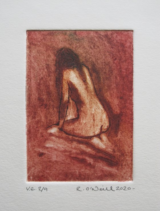 female nude kneeling -  varied edition of 9