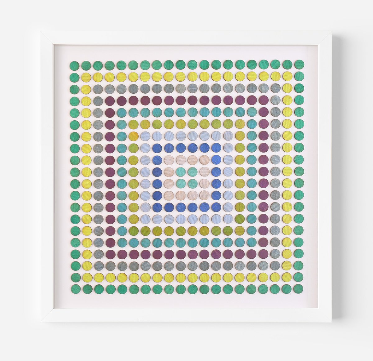 Concentric Squares Green by Amelia Coward