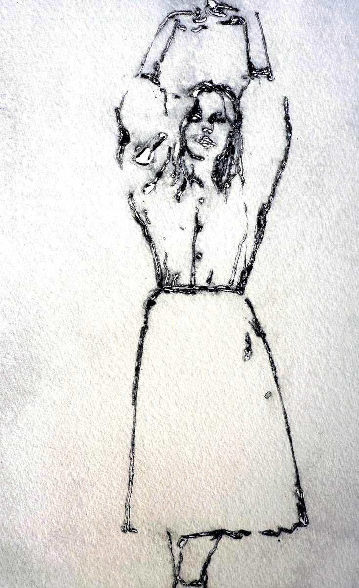 Animal Etchings & Engravings By Randi Antonsen, 9 X 14", Young Woman, Original Artwork