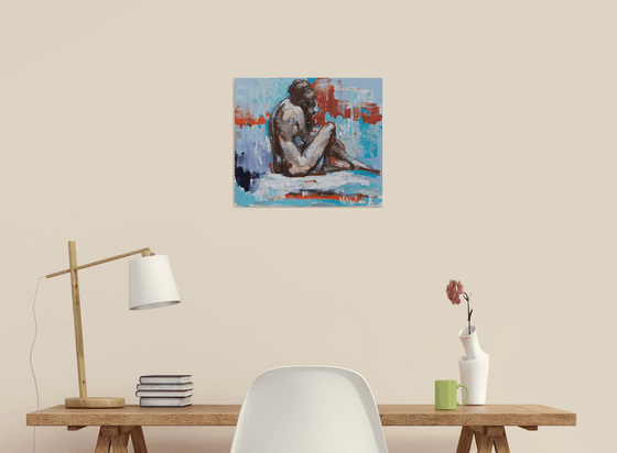Sitting nude girl