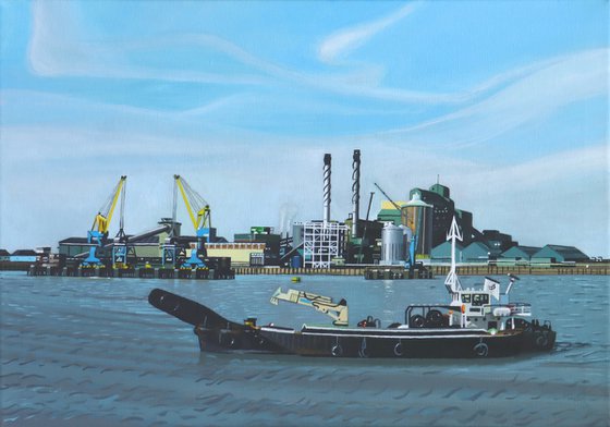 Factory with ships