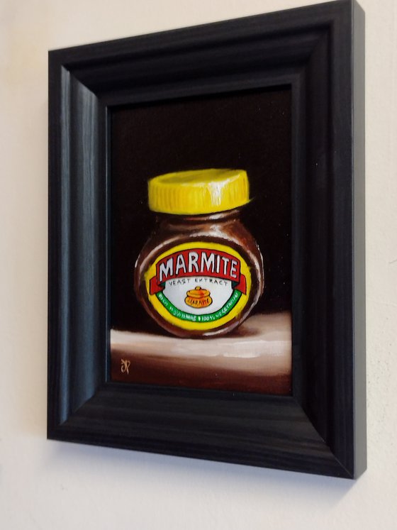 Marmite framed still life