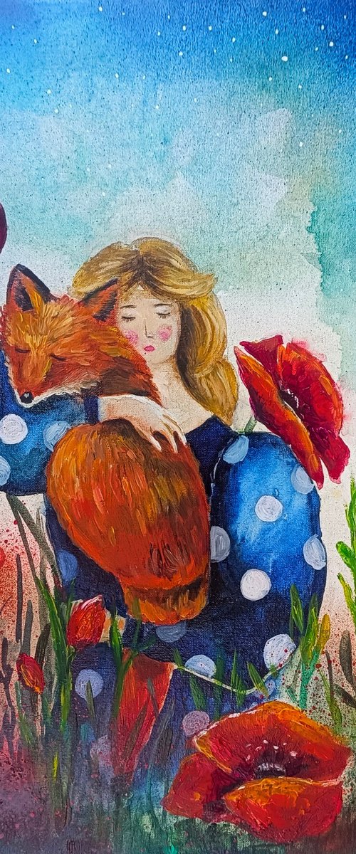 Hugging A Fox by Evgenia Smirnova