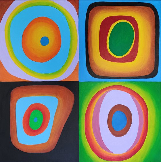 Harmony of colors -quadriptych