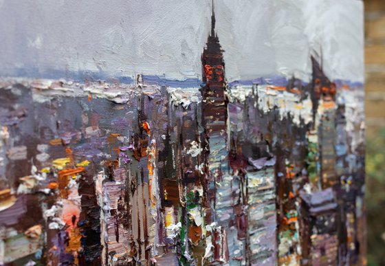 New York City - morning urban landscape painting