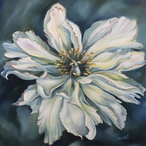 Gentle carelessness - oil painting, delicate flowers, gift idea