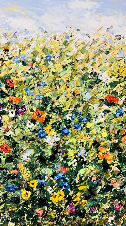 Field of flowers by Vilma Gataveckienė