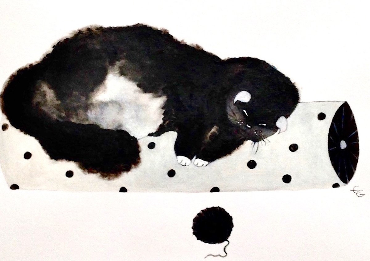 Sleeping cat ndeg1 by Eleanor Gabriel