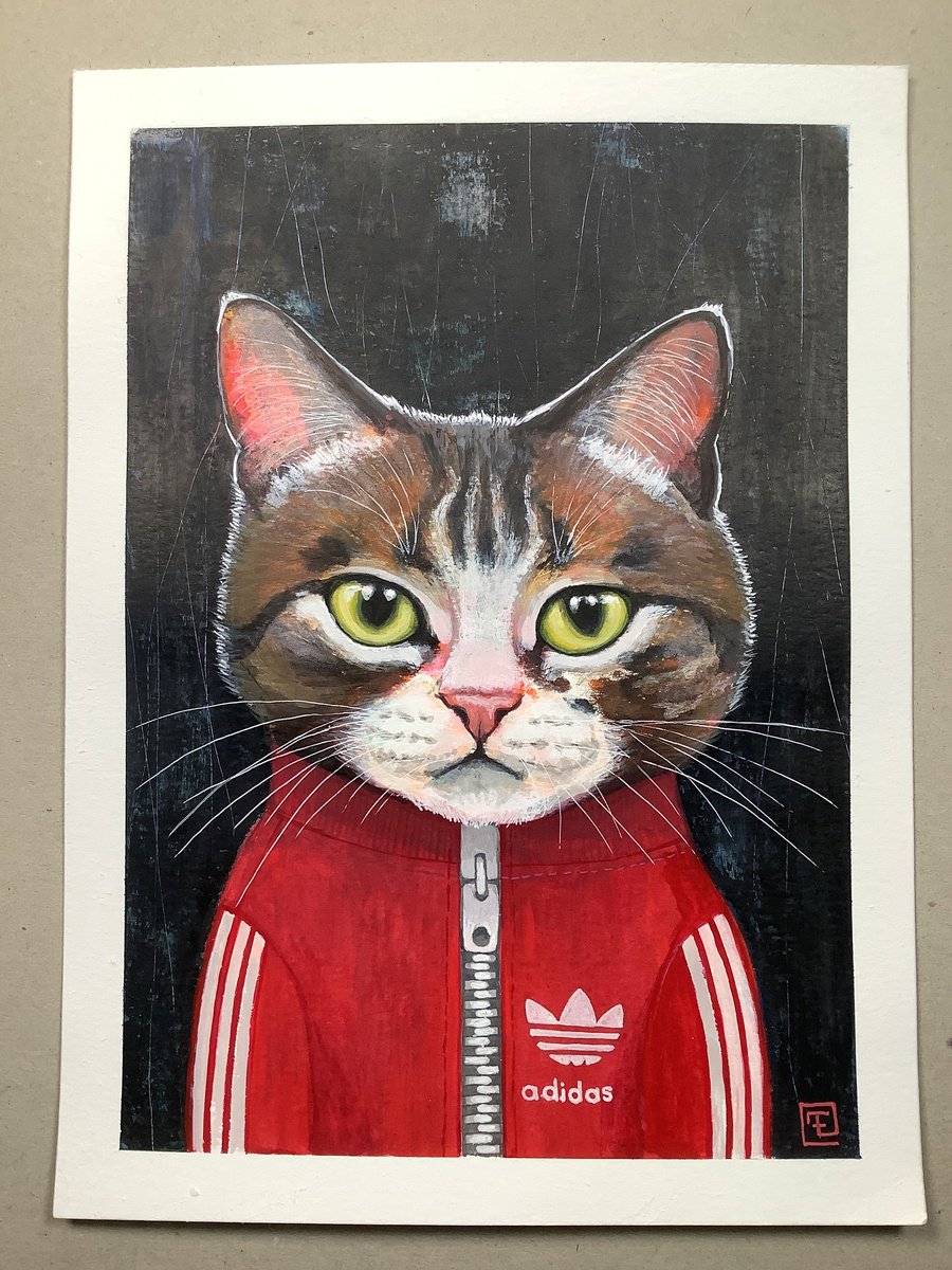 Painting , Sammy By Eva Fialka, 8 X 12, Artwork For Sale On Artfinder