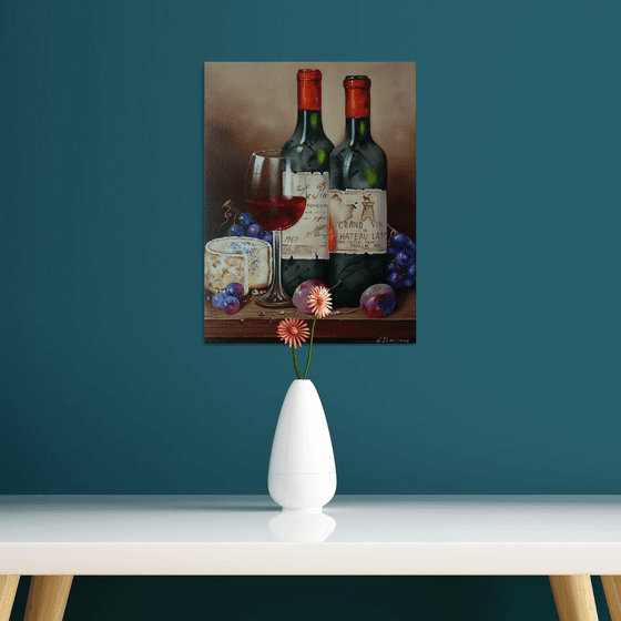 Bottle of Wine Painting