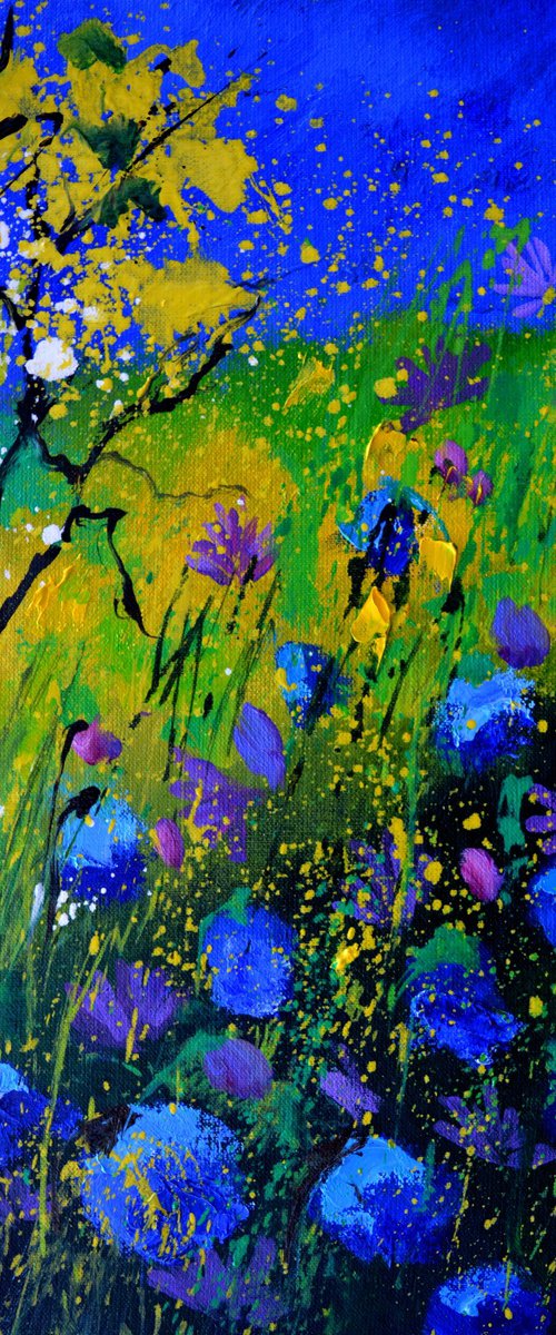 Blue  wild flowers - 4523 by Pol Henry Ledent