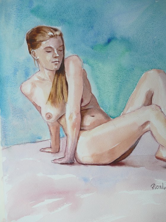 Seated female nude