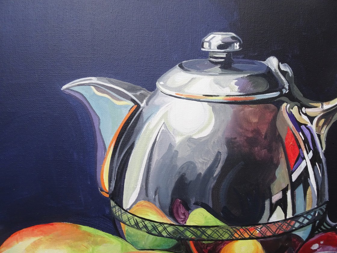 Original Acrylic Painting - Modern Sill Life with Mangos by Joseph