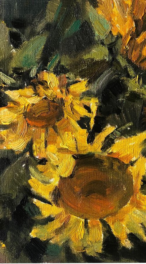 Fall sunflowers by Nataliia Nosyk