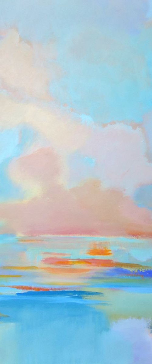 Melting Cloud. Large painting, 30" x 48". by Veta  Barker