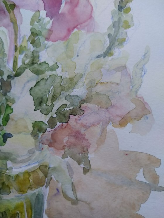 Bouquet of summer. Original watercolour painting.