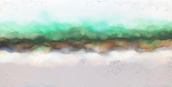 abstract landscape in fog (140 x 70 cm)