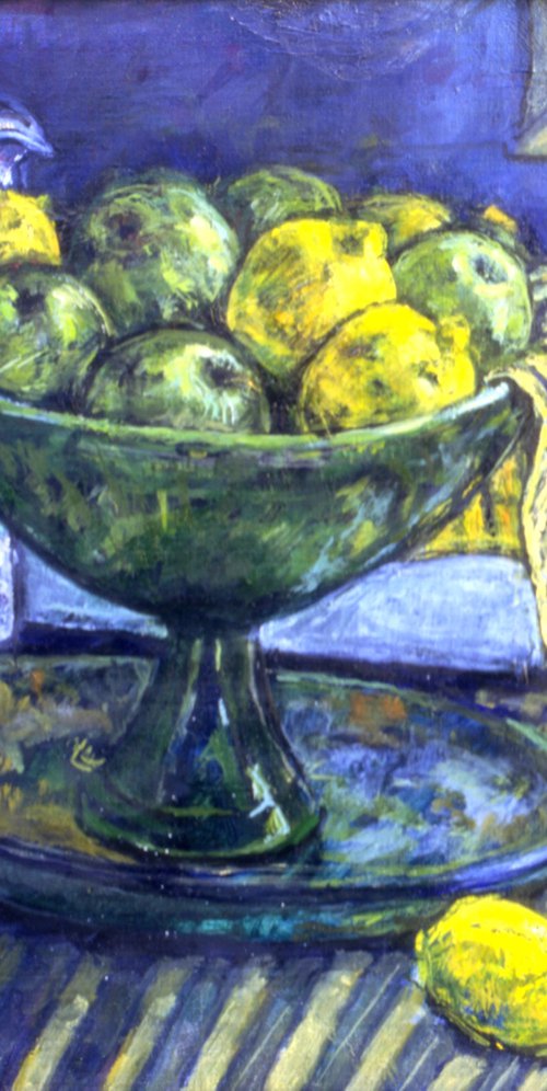 Apples and Lemons still life by Patricia Clements