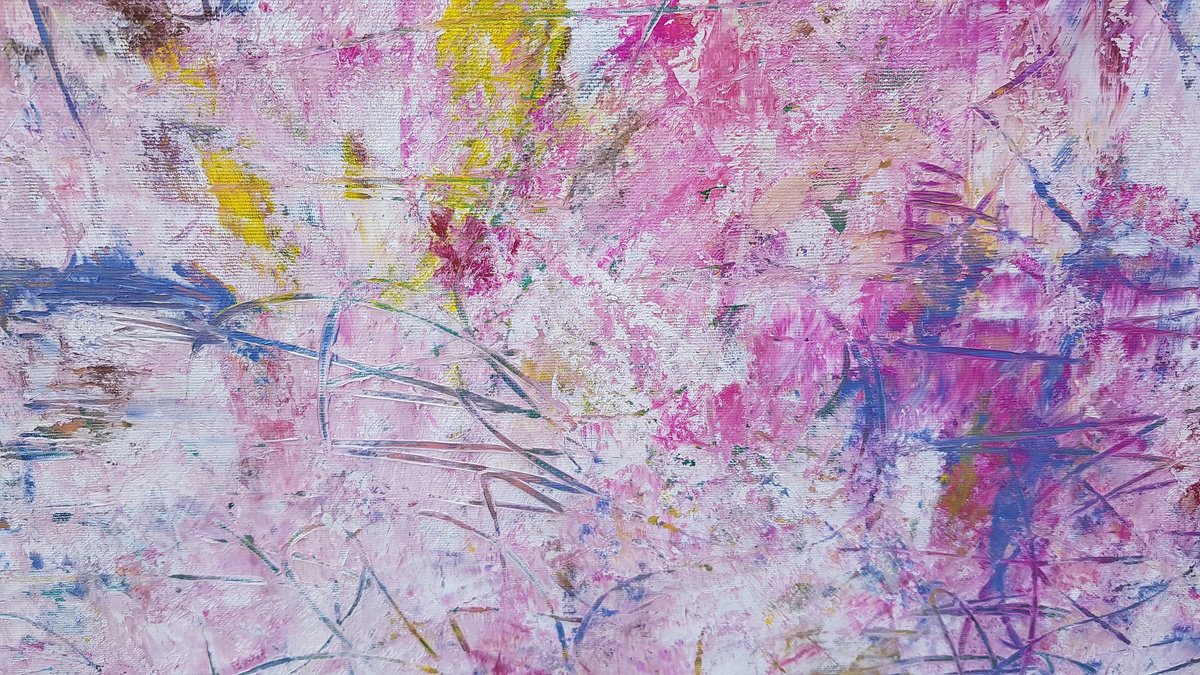 Abstract Acrylic Painting By Ivana Olbricht, 75 X 35, Summer Dance Xxl, Original Artwork