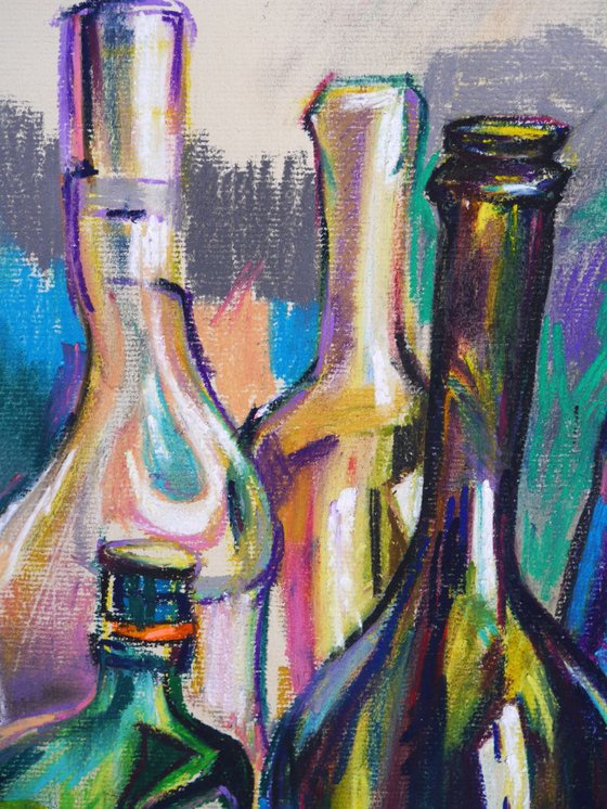 Bottles (pastel)