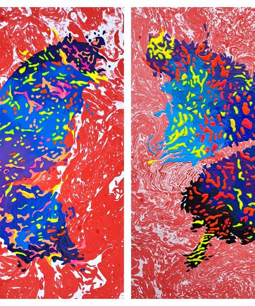 Set of 2 «Energy» by Mariia Raskin