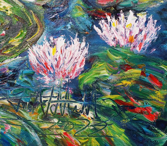 Magical Water Lilies C 1 / Oil