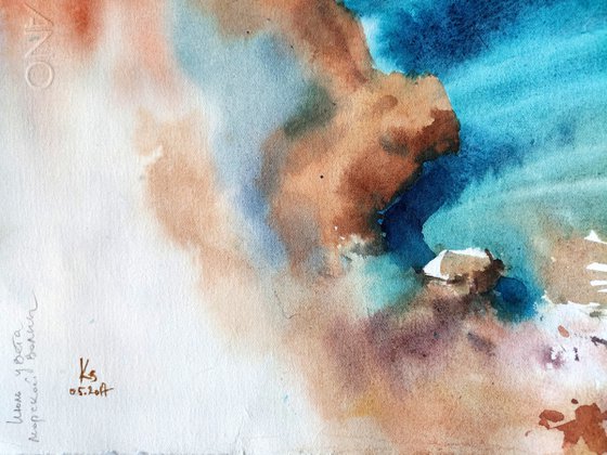 "Shades of Summer. July" Original watercolor painting