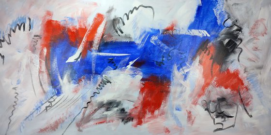 large abstract painting-xxl-200x100-large wall art canvas-cm-title-c750