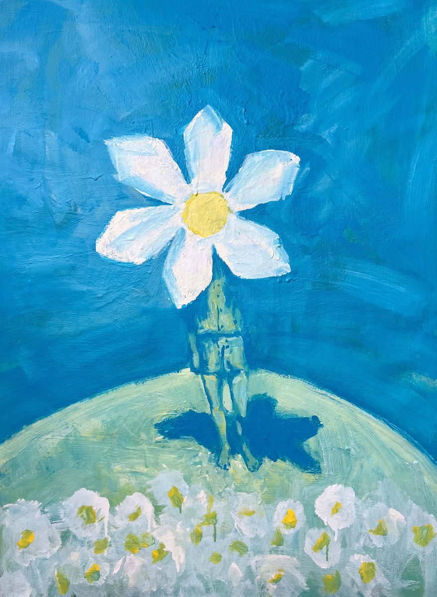 Expressive Portrait Acrylic Painting By Zakhar Shevchuk, 43 X 61", The Mask Of Innocence, Original Artwork