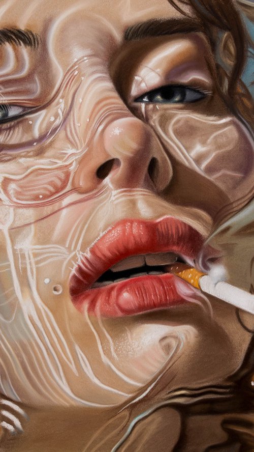 Smoke under water by Inna Medvedeva