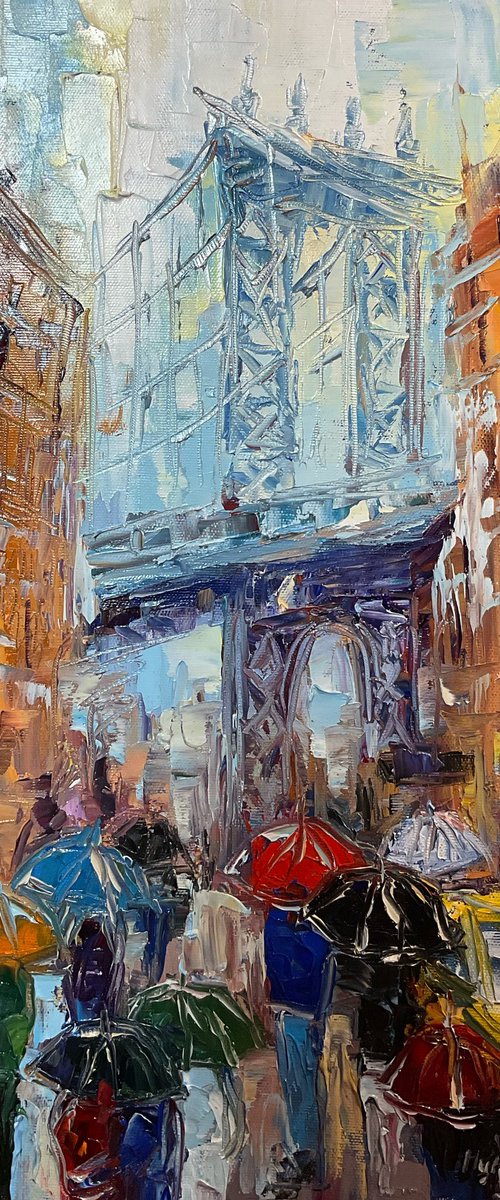 New York umbrellas. Pastel mood by Mariia Hyhar