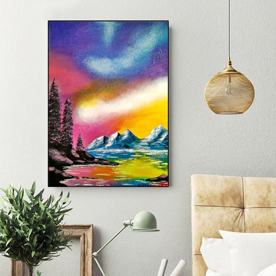 Fantasy Aurora Lake