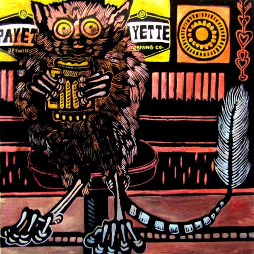 Lemur with a Lager by Laurel Macdonald