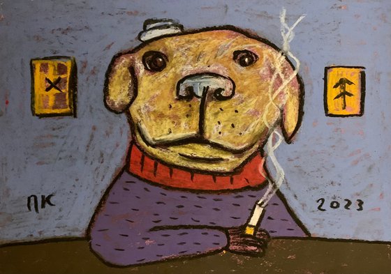 Smoking dog #88