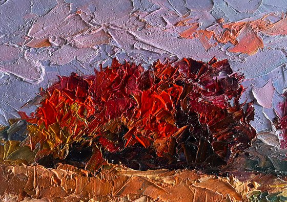 Crimson Autumn in the Forest