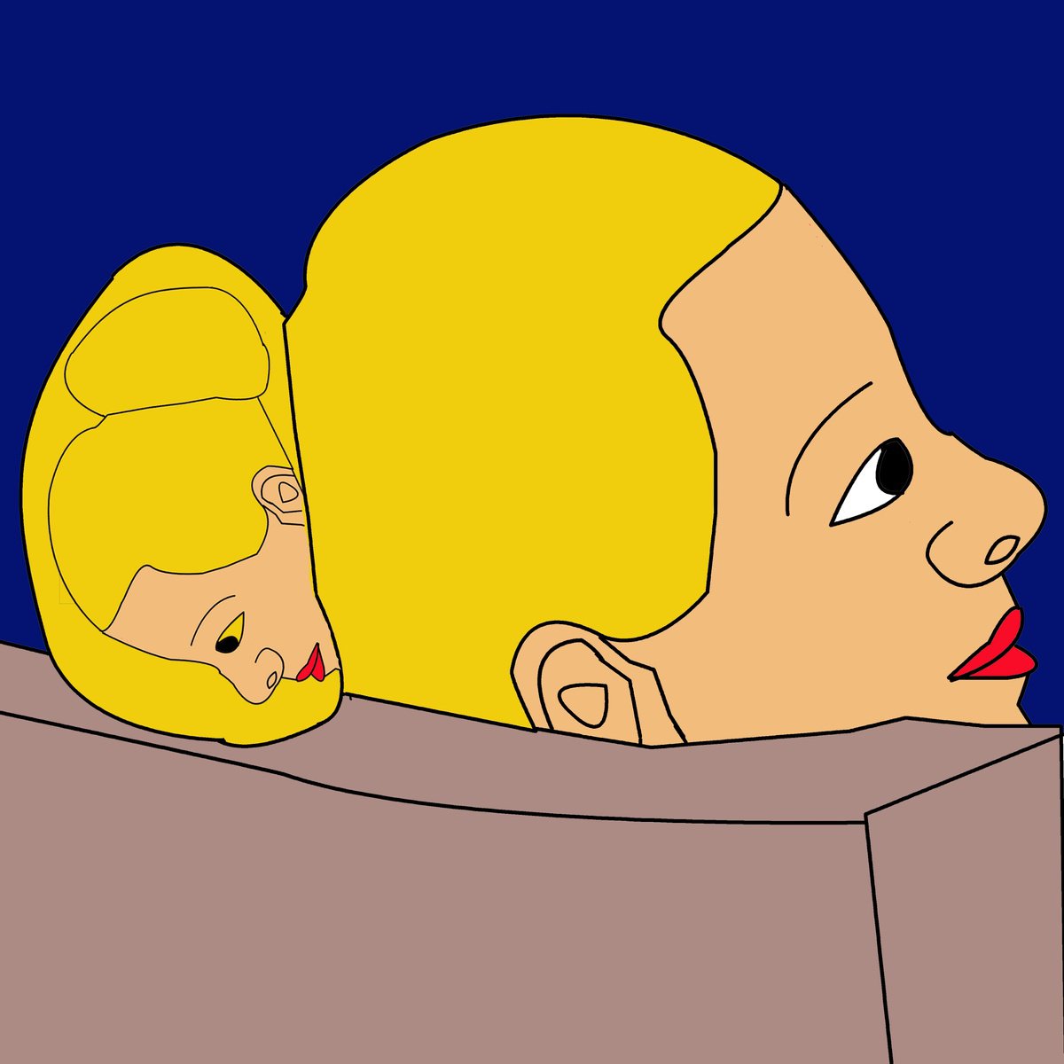 Urban And Pop Portrait Print By Artworks By Rina Mualem, 10 X 10, Yellow, Original Artwork