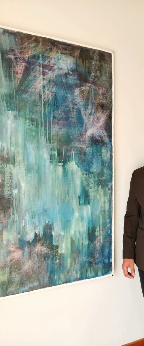 SERENITY - Contemporary Abstract Painting by Orvvet
