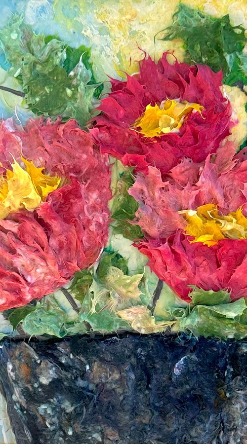 Hand-Painted Poppy by Lena Owens at OLena Art