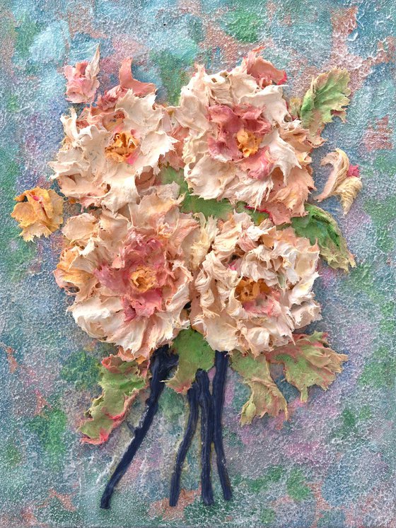 Pastel Bloom Textured Art