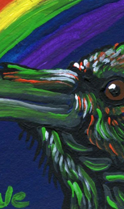 Rainbow Crow Raven by Carla Smale