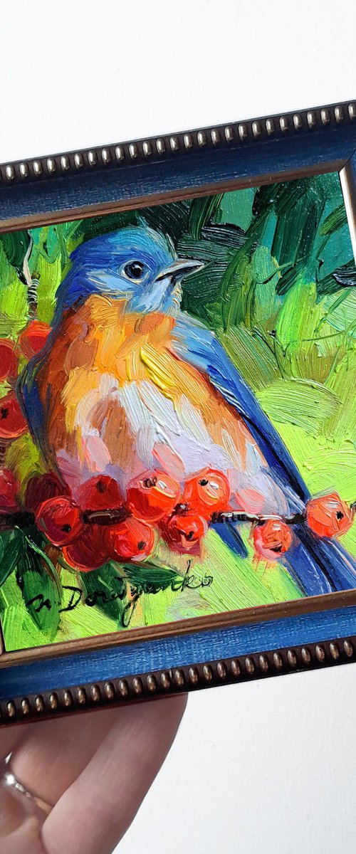 Eastern Bluebird by Nataly Derevyanko