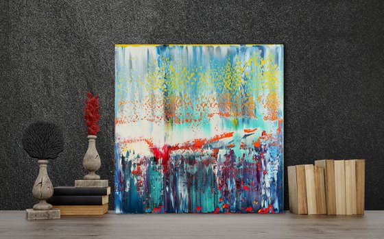 50x50 cm | 19,5x19,5″ Abstract Landscape Painting Original oil painting Canvas art