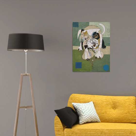 Dog-abstract(60x80cm, oil painting, ready to hang)