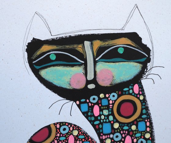 Squiggle Cat #1 figurative abstraction