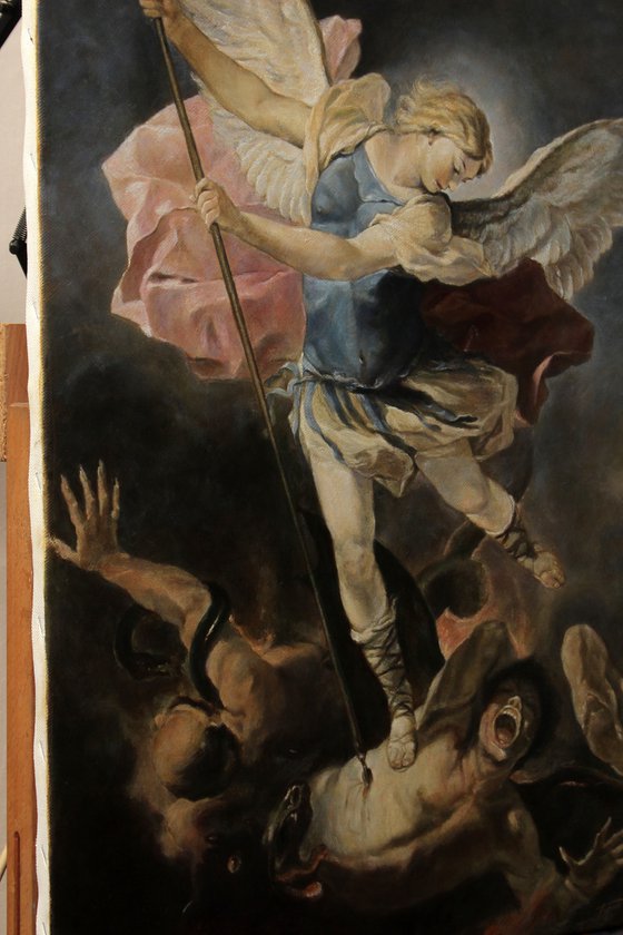 Archangel Michael - after Luca Giordano St. Michael