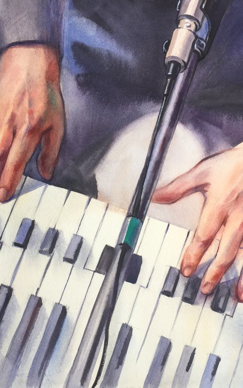 Musician. Pianist, hands of a musician. Piano player art by Natalia Veyner
