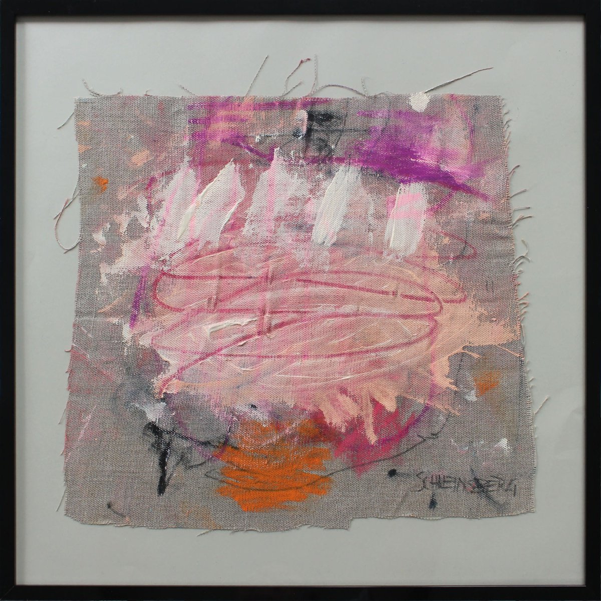 Expressive Abstract Painting By Daniela Schweinsberg, 16 X 16, Snatches Of A Conversation With Art #11, Original Artwork