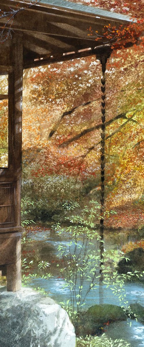 Autumn Garden Bathed in Kyoto Sunlight by Masato Watanabe