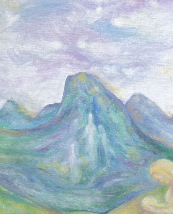 Spirits of mountains - original oil painting