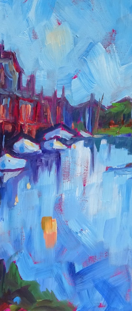 Golden Moonlight Reflections by Mary Kemp
